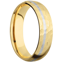 Load image into Gallery viewer, 14K Yellow Gold + Hammer , Hammer Finish