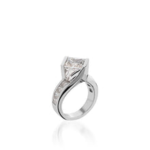 Load image into Gallery viewer, Intrigue 3-Carat Princess Cut Engagement Ring
