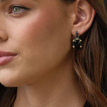 Load image into Gallery viewer, Triplex Black Onyx Dangle Earrings