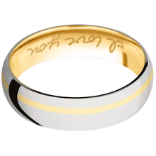 Load image into Gallery viewer, Palladium Silver + Polish , Polish Finish + 14K Yellow Gold