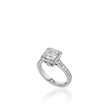 Load image into Gallery viewer, Satin Princess Cut Engagement Ring