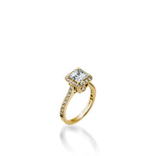Load image into Gallery viewer, Satin Princess Cut Engagement Ring