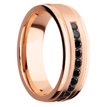 Load image into Gallery viewer, 18K Rose Gold + Satin , Polish Finish