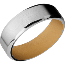 Load image into Gallery viewer, 14K White Gold + Satin , Polish Finish + Gold