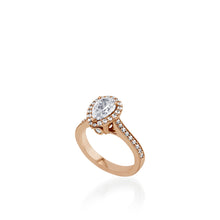 Load image into Gallery viewer, Satin Pear White Gold Engagement Ring