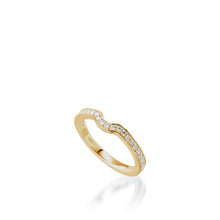 Load image into Gallery viewer, Satin Pear Yellow Gold Engagement Ring