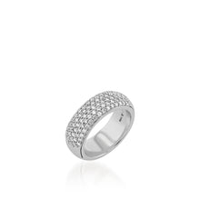 Load image into Gallery viewer, Essence Wide Band Ring with Pave Diamonds