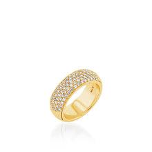 Load image into Gallery viewer, Essence Wide Band Ring with Pave Diamonds