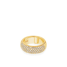 Load image into Gallery viewer, Essence Wide Band Ring with Pave Diamonds