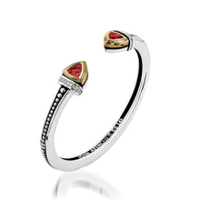 Load image into Gallery viewer, Arrivo Narrow Trillion Cuff Bracelet with Pave Diamonds