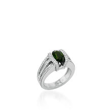 Load image into Gallery viewer, Venus Elite Green Tourmaline and Diamond Ring