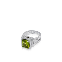 Load image into Gallery viewer, Alexandra Elite Peridot and Diamond Ring