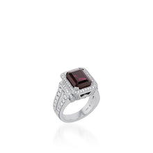 Load image into Gallery viewer, Alexandra Elite Rhodolite Garnet and Diamond Ring