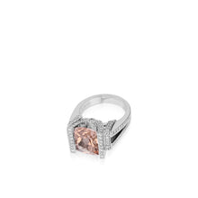 Load image into Gallery viewer, Amelia Elite Peach Morganite and Diamond Ring