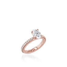 Load image into Gallery viewer, Essence Oval White Gold Engagement Ring