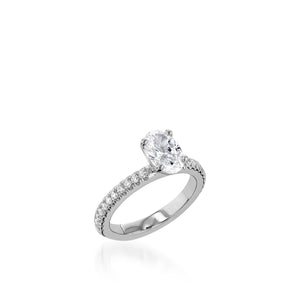 Essence Oval White Gold Engagement Ring