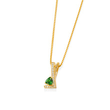 Load image into Gallery viewer, Pinnacle Petite Gemstone Pendant Necklace with Pave Diamonds
