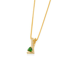 Load image into Gallery viewer, Pinnacle Petite Gemstone Pendant Necklace with Pave Diamonds