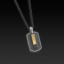 Load image into Gallery viewer, Men&#39;s Duplex Bar Black Diamond Dog Tag
