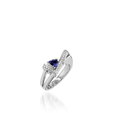 Load image into Gallery viewer, Pinnacle Petite Gemstone Ring with Pave Diamonds