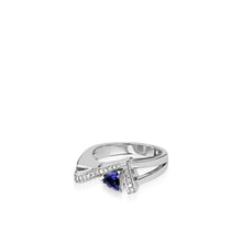 Load image into Gallery viewer, Pinnacle Petite Gemstone Ring with Pave Diamonds
