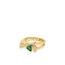 Load image into Gallery viewer, Pinnacle Petite Gemstone Ring with Pave Diamonds
