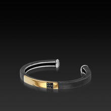 Load image into Gallery viewer, Men&#39;s Duplex Cuff with Black Pave Diamonds

