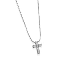 Load image into Gallery viewer, Lines Petite Diamond Cross Medallion Pendant