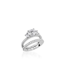 Load image into Gallery viewer, Essence Three Stone Engagement Ring