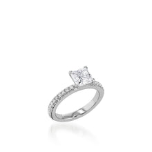 Load image into Gallery viewer, Essence Princess Cut White Gold Engagement Ring
