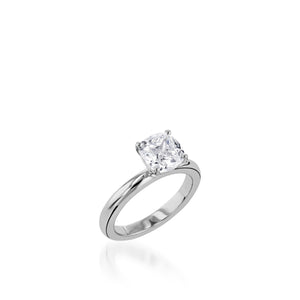 Essence Solitaire Cushion White Gold Engagement Ring
