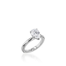 Load image into Gallery viewer, Essence Solitaire Pear Yellow Gold Engagement Ring