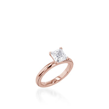 Load image into Gallery viewer, Essence Solitaire Princess Cut White Gold Engagement Ring