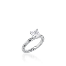 Load image into Gallery viewer, Essence Solitaire Princess Cut White Gold Engagement Ring