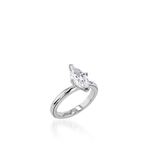 Essence Solitaire Marquise White Gold Engagement Ring