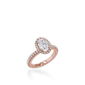 Majesty Oval White Gold Engagement Ring