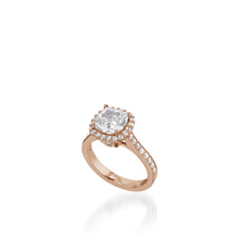 Load image into Gallery viewer, Satin Cushion Yellow Gold Engagement Ring