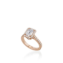 Load image into Gallery viewer, Satin Emerald Cut Engagement Ring