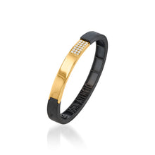 Load image into Gallery viewer, Duplex Pave Diamond Hinged Wide Cuff Bracelet