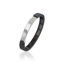 Load image into Gallery viewer, Duplex Pave Diamond Hinged Wide Cuff Bracelet