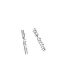 Load image into Gallery viewer, Lines Dangle Diamond Earrings