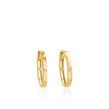 Load image into Gallery viewer, Havana Oval Diamond Hoop Earrings