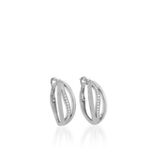 Load image into Gallery viewer, Bellagio Pave Diamond Hoop Earrings