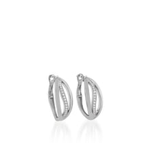 Load image into Gallery viewer, Bellagio Pave Diamond Hoop Earrings