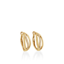 Load image into Gallery viewer, Bellagio Pave Diamond Hoop Earrings