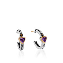 Load image into Gallery viewer, Arrivo Petite Trillion Hoop Earrings