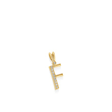 Load image into Gallery viewer, Initial F Diamond Medallion Pendant