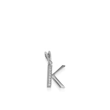 Load image into Gallery viewer, Initial K Diamond Medallion Pendant