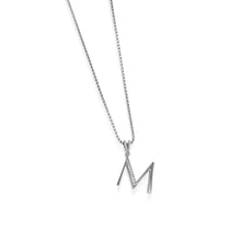 Load image into Gallery viewer, Initial M Diamond Medallion Pendant