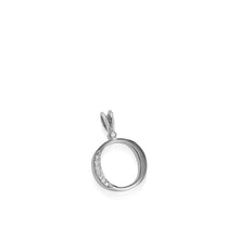 Load image into Gallery viewer, Initial O Diamond Medallion Pendant